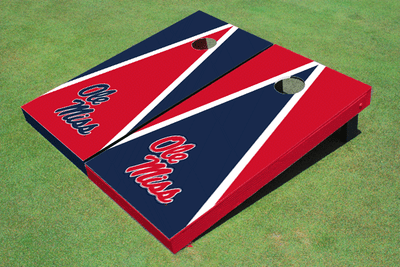 University Of Mississippi Alternating Triangle Cornhole Boards University Of Mississippi Alternating Triangle Cornhole Boards