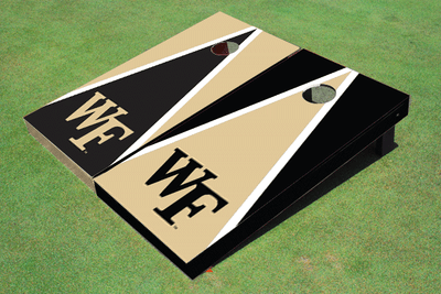 Wake Forest University Alternating Triangle Cornhole Boards Wake Forest University Alternating Triangle Cornhole Boards