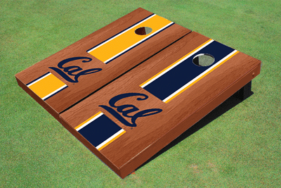 University of California Berkeley Rosewood Alternating Long Stripe Cornhole Boards