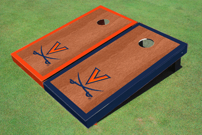 University of Virginia Rosewood Alternating Border Cornhole Boards University of Virginia Rosewood Alternating Border Cornhole Boards