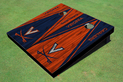 University of Virginia Alternating Wood Look Triangle Cornhole Boards