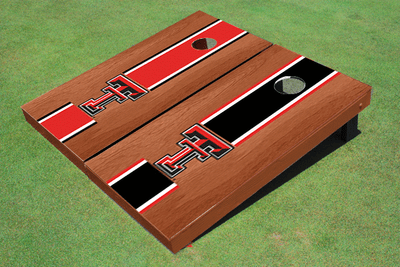 Texas Tech University Rosewood Alternating Long Stripe Cornhole Boards Texas Tech University Rosewood Alternating Long Stripe Cornhole Boards
