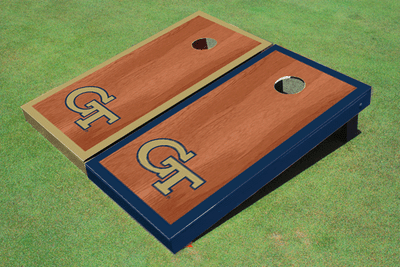 Georgia Tech Rosewood Alternating Border Cornhole Boards