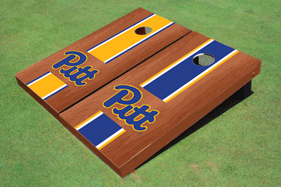 University of Pittsburgh Rosewood Alternating Long Stripe Cornhole Boards