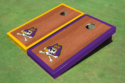 Eastern Carolina University Rosewood Alternating Border Cornhole Boards