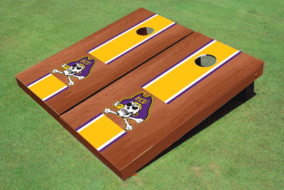 East Carolina University Yellow Rosewood Matching Long Stripe Cornhole Boards East Carolina University Yellow Rosewood Matching Long Stripe Cornhole Boards