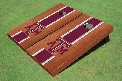 Texas A&M Maroon Rosewood Matching Long Strip Cornhole Boards