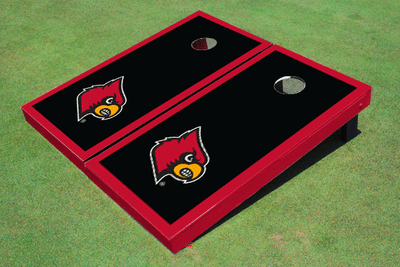 University of Louisville Black Matching Border Cornhole Boards University of Louisville Black Matching Border Cornhole Boards