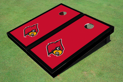 University of Louisville Red Matching Border Cornhole Boards University of Louisville Red Matching Border Cornhole Boards