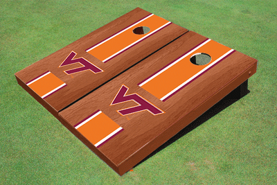 Virginia Tech Orange Rosewood Matching Long Stripe Cornhole Boards