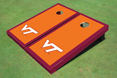 Virginia Tech Orange Matching Border Cornhole Boards Virginia Tech Orange Matching Border Cornhole Boards