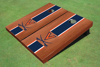 University of Virginia Navy Rosewood Matching Long Strip Cornhole Boards University of Virginia Navy Rosewood Matching Long Strip Cornhole Boards