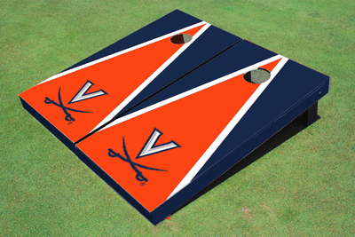 University of Virginia Orange And Navy Matching Triangle Cornhole Boards