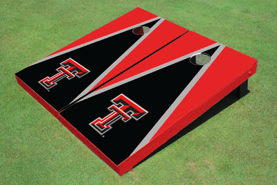 Texas Tech University Black And Red Matching Triangle Cornhole Boards Texas Tech University Black And Red Matching Triangle Cornhole Boards