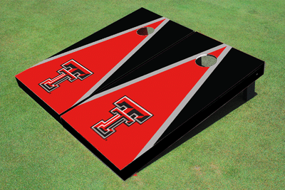 Texas Tech University Red And Black Matching Triangle Cornhole Boards Texas Tech University Red And Black Matching Triangle Cornhole Boards