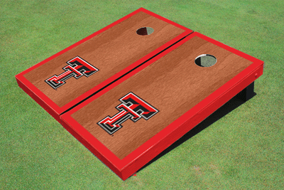Texas Tech University Red Rosewood Matching Borders Cornhole Boards
