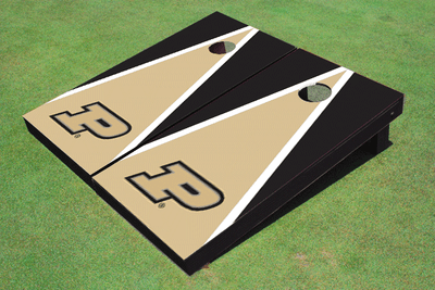 Purdue University Gold And Black Matching Triangle Cornhole Boards