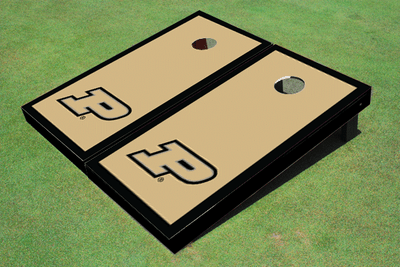 Purdue University Gold Matching Border Cornhole Boards Purdue University Gold Matching Border Cornhole Boards