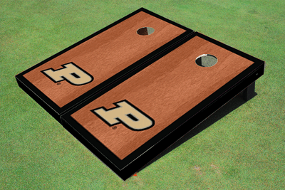 Purdue University Black Rosewood Matching Borders Cornhole Boards Purdue University Black Rosewood Matching Borders Cornhole Boards