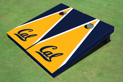 University of California Berkeley Yellow And Navy Matching Triangle Cornhole Boards University of California Berkeley Yellow And Navy Matching Triangle Cornhole Boards