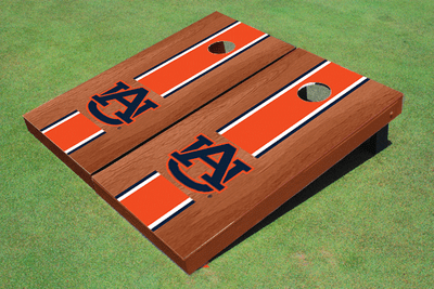 Auburn University Orange Rosewood Matching Long Stripe Cornhole Boards