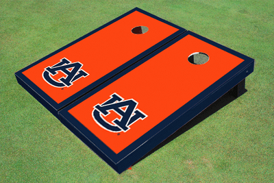 Auburn University Orange Matching Border Cornhole Boards
