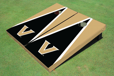 Vanderbilt University Black And Gold Matching Triangle Cornhole Boards