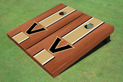 Vanderbilt University Gold Rosewood Matching Long Strip Cornhole Boards Vanderbilt University Gold Rosewood Matching Long Strip Cornhole Boards