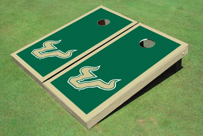 University Of South Florida Green Matching Border Cornhole Boards University Of South Florida Green Matching Border Cornhole Boards