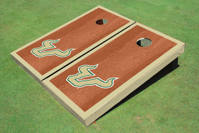 University Of South Florida Gold Rosewood Matching Border Cornhole Boards