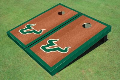 University Of South Florida Green Rosewood Matching Borders Cornhole Boards