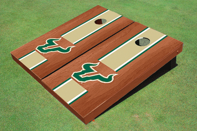 University Of South Florida Gold Rosewood Matching Long Strip Cornhole Boards University Of South Florida Gold Rosewood Matching Long Strip Cornhole Boards