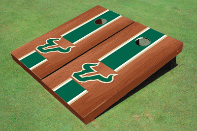 University Of South Florida Green Rosewood Matching Long Stripe Cornhole Boards University Of South Florida Green Rosewood Matching Long Stripe Cornhole Boards