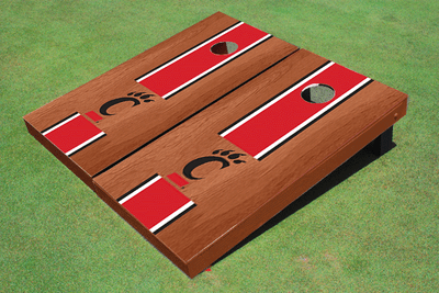 University Of Cincinnati Red Rosewood Matching Long Stripe Cornhole Boards