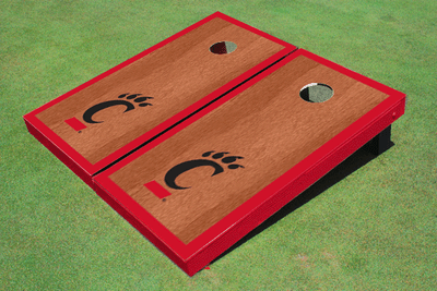 University Of Cincinnati Red Rosewood Matching Borders Cornhole Boards