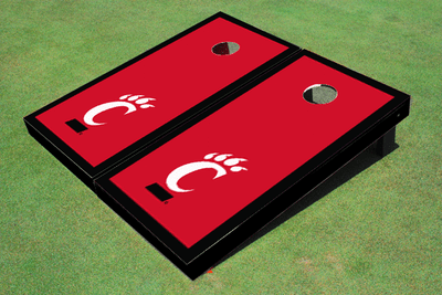 University Of Cincinnati Red Matching Border Cornhole Boards University Of Cincinnati Red Matching Border Cornhole Boards