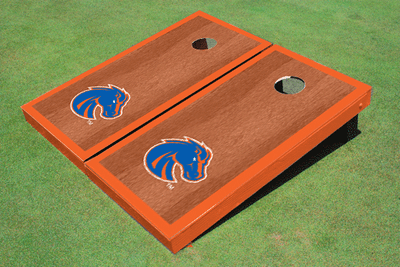 Boise State University Orange Rosewood Matching Borders Cornhole Boards