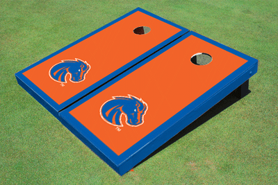 Boise State University Orange Matching Border Cornhole Boards