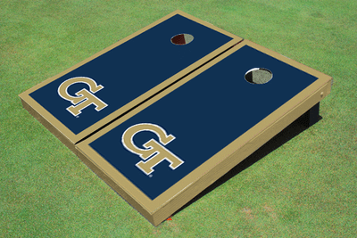 Georgia Tech Navy Matching Border Cornhole Boards