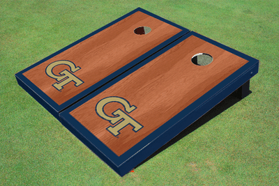 Georgia Tech Navy Rosewood Matching Borders Cornhole Boards