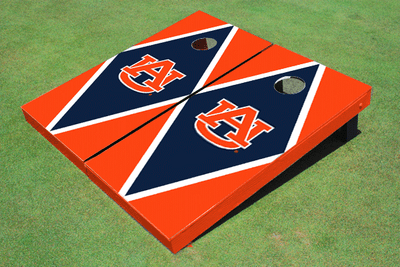 Auburn University Navy And Orange Matching Diamond Cornhole Boards