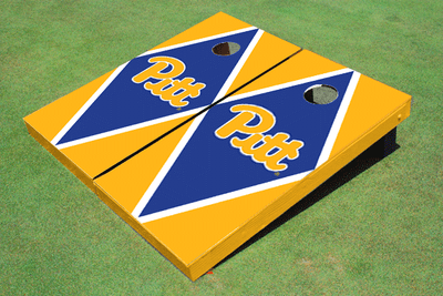 University of Pittsburgh Royal And Yellow Matching Diamond Cornhole Boards