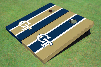 Georgia Tech Alternating Long Stripe Cornhole Boards