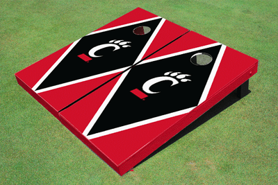 University Of Cincinnati Black And Red Matching Diamond Cornhole Boards