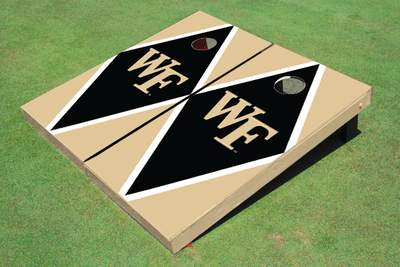 Wake Forest University Black And Gold Matching Diamond Cornhole Boards