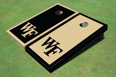 Wake Forest University Alternating Border Cornhole Boards Wake Forest University Alternating Border Cornhole Boards