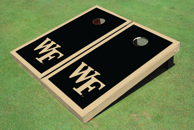 Wake Forest University Gold Matching Border Cornhole Boards Wake Forest University Gold Matching Border Cornhole Boards