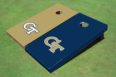Georgia Tech Alternating Solid Cornhole Boards Georgia Tech Alternating Solid Cornhole Boards