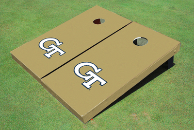 Georgia Tech Gold Matching Solid Cornhole Boards