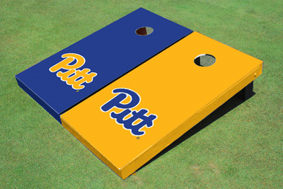 University of Pittsburgh Alternating Solid Cornhole Boards